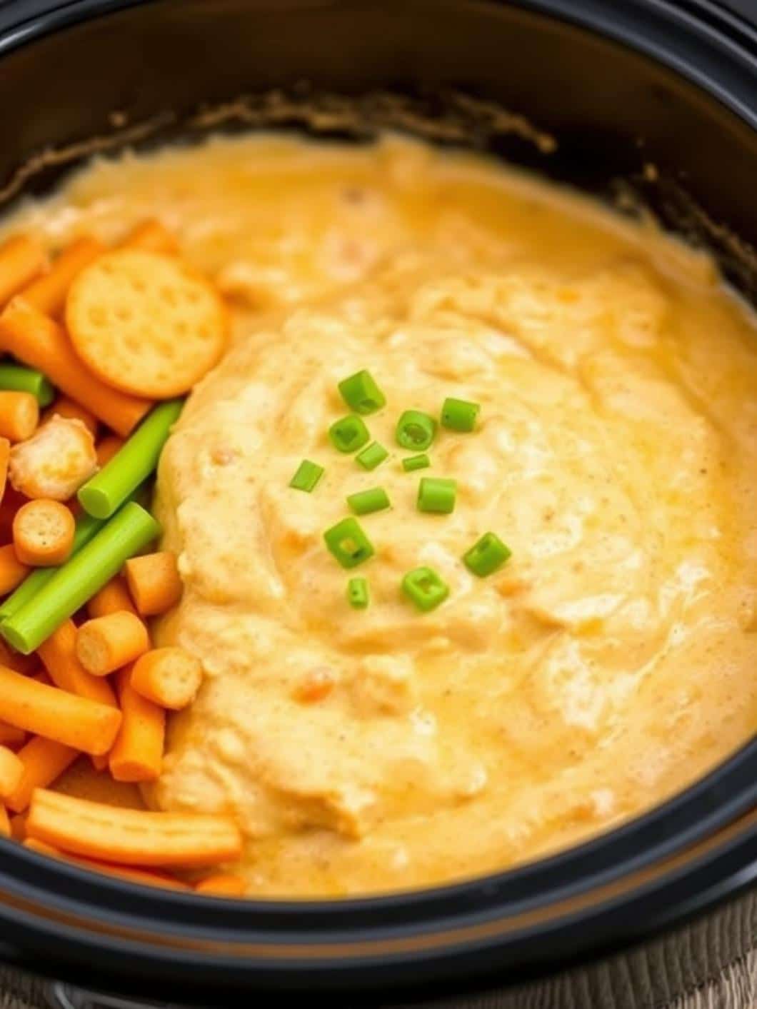 Cheesy Crock Pot Buffalo Chicken Dip