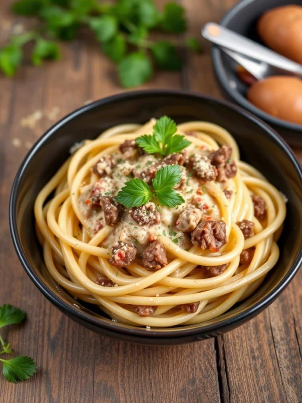 Easy High Protein Creamy Beef Pasta Recipe