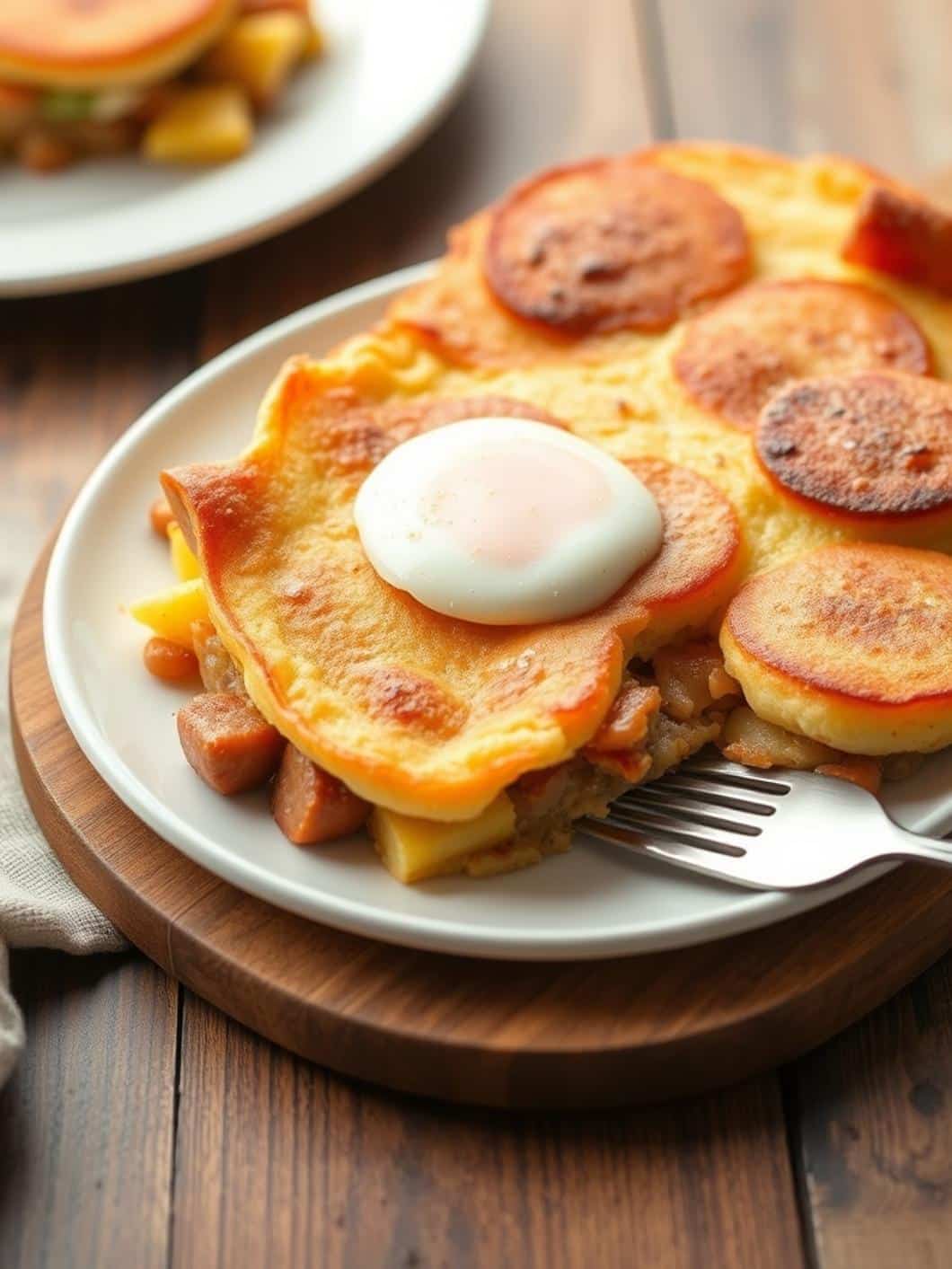 Pancake Sausage Casserole Breakfast Bake Recipe
