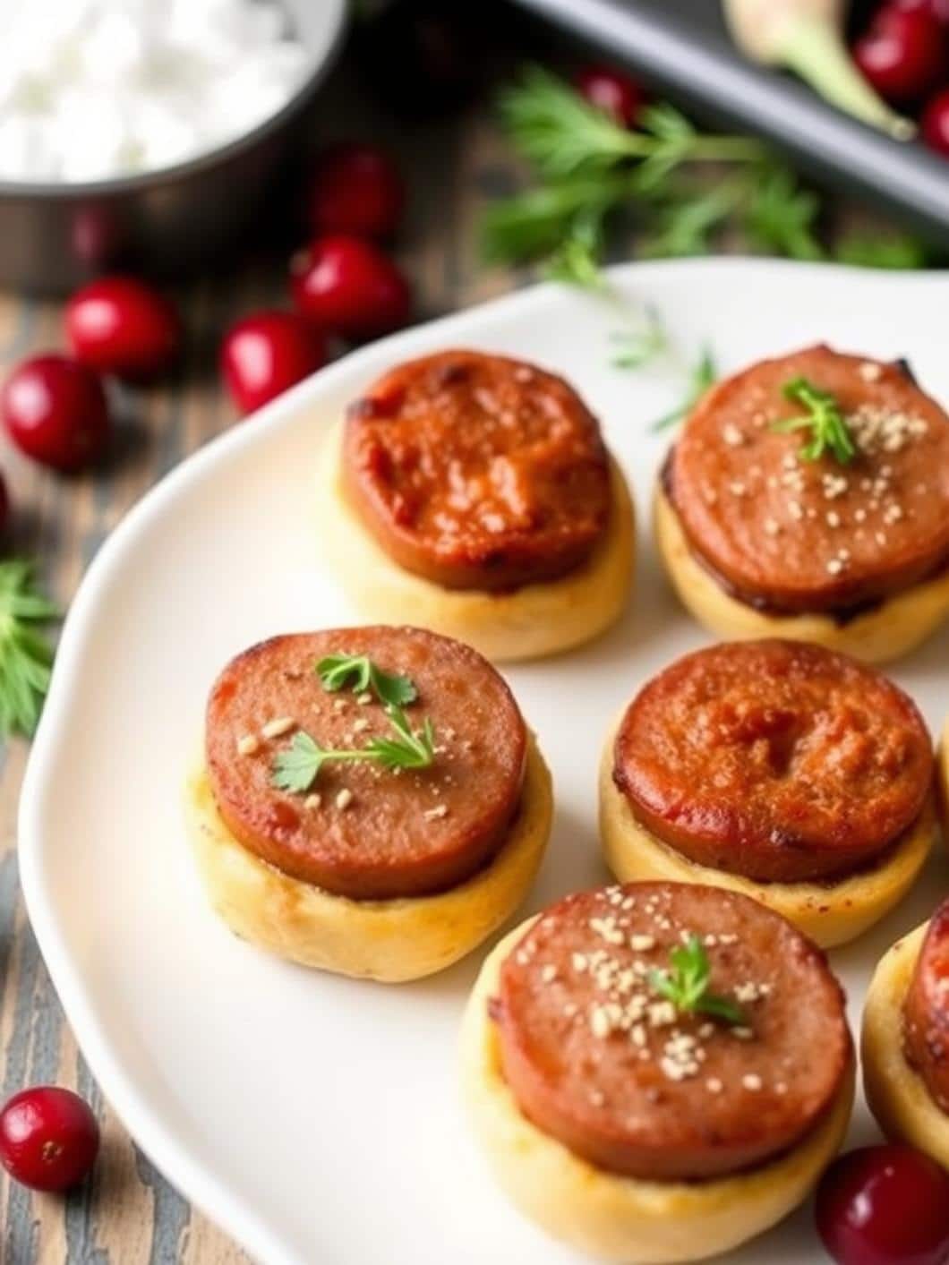 Sheet Pan Smoked Sausage Cranberry Bites Recipe