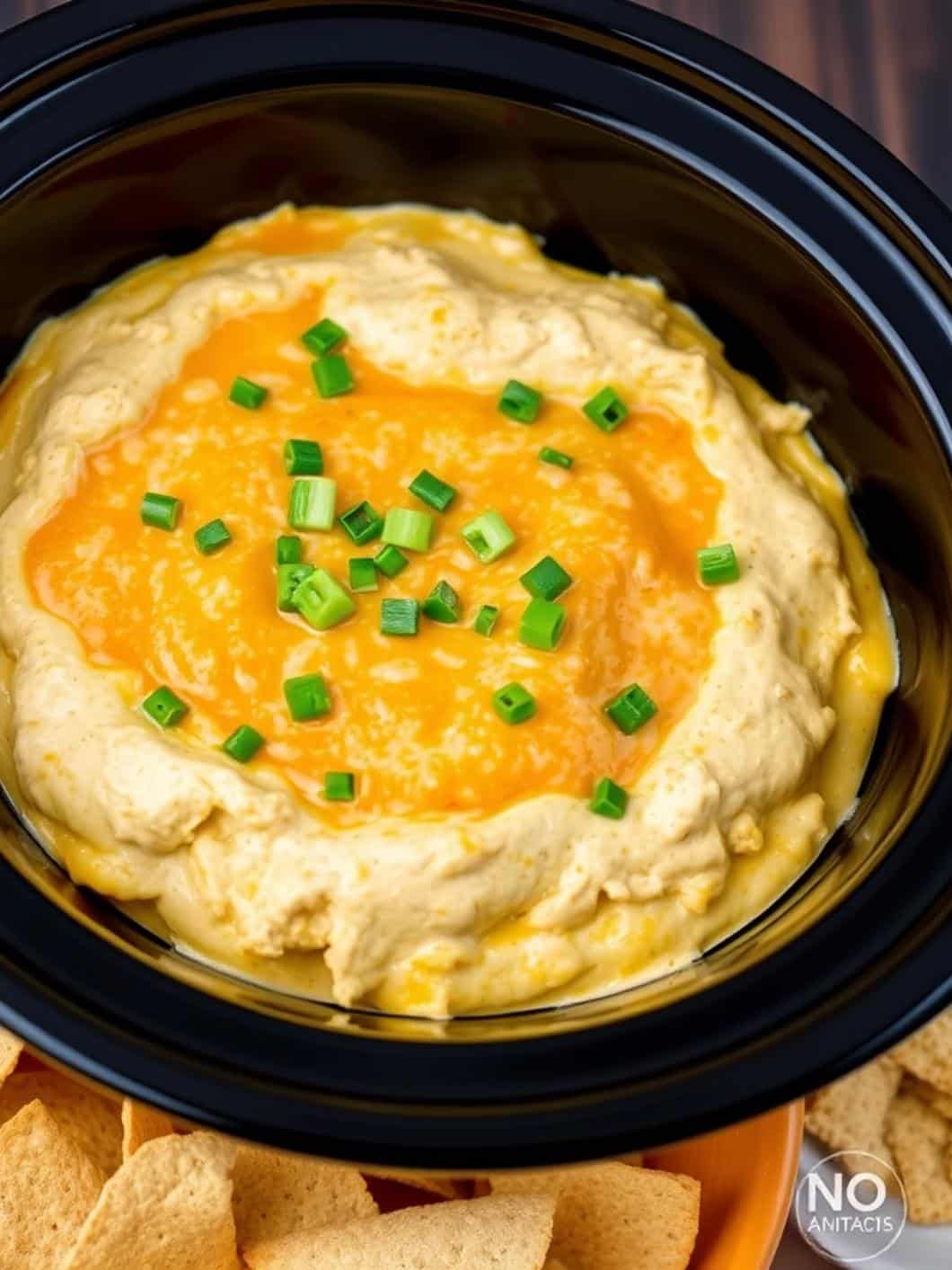 Simple Cheesy Crock Pot Buffalo Chicken Dip