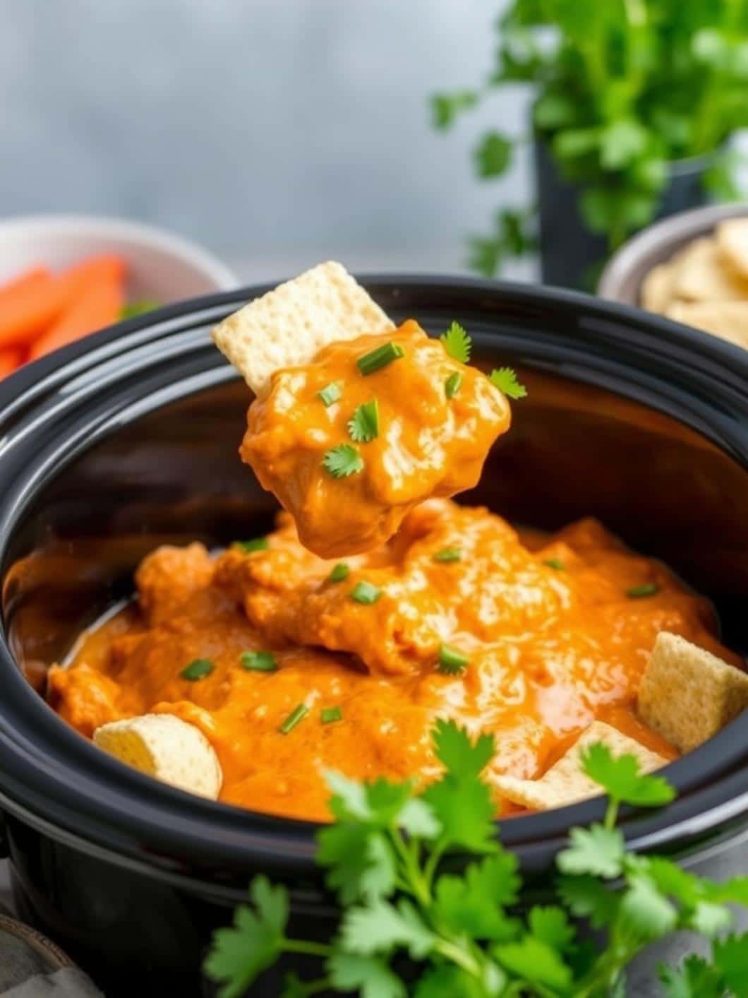 Spicy Buffalo Chicken Dip Crock Pot