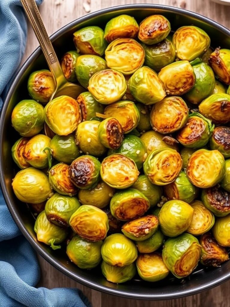 Best Honey Garlic Roasted Brussels Sprouts Side Dish