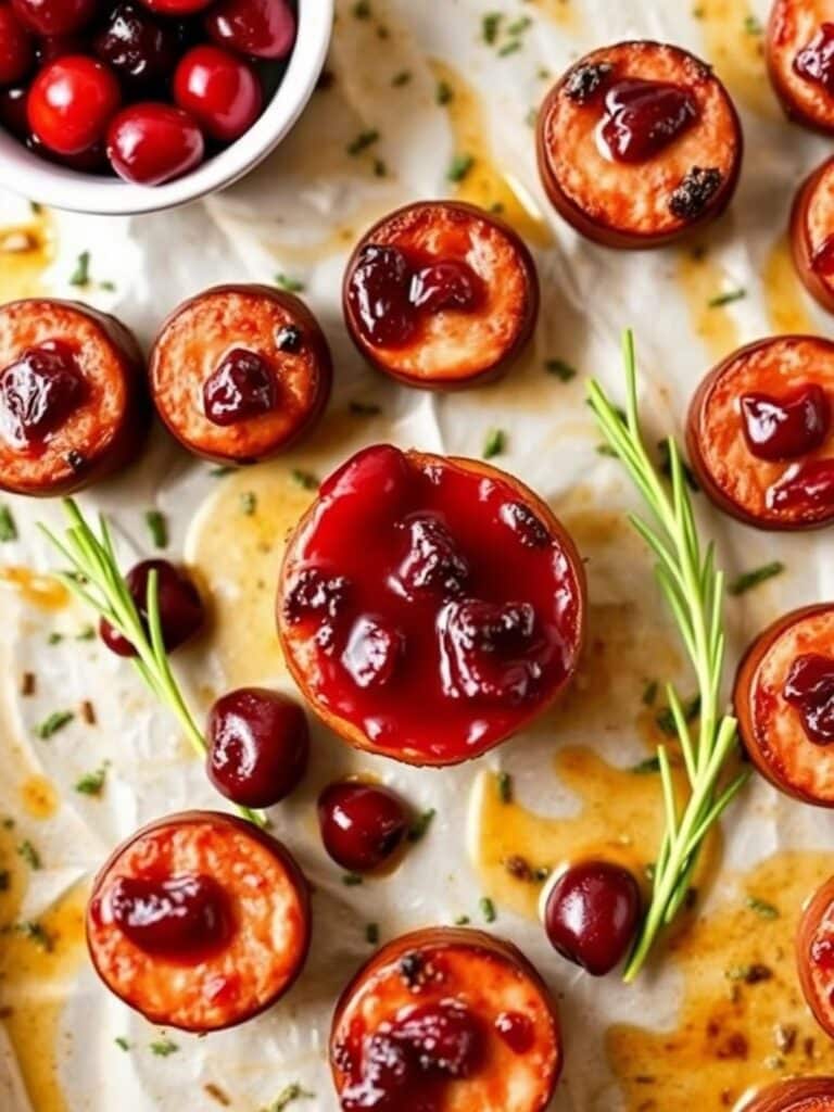 Sheet Pan Smoked Sausage Cranberry Bites Recipe