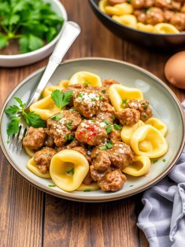 Easy Garlic Steak Tortellini Recipe For Dinner