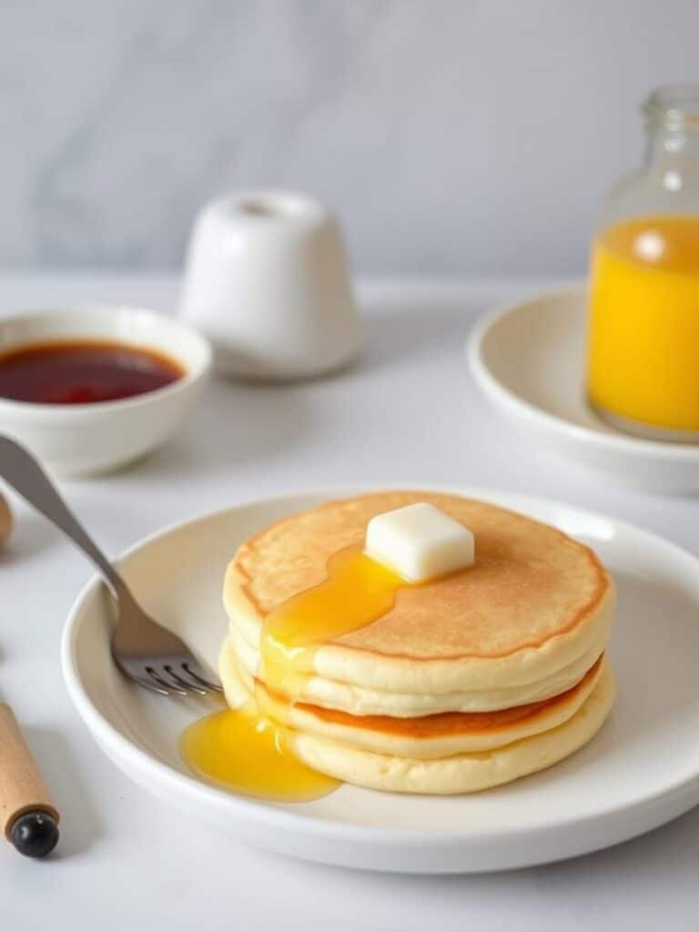 Simple Japanese Soufflé Pancakes Breakfast