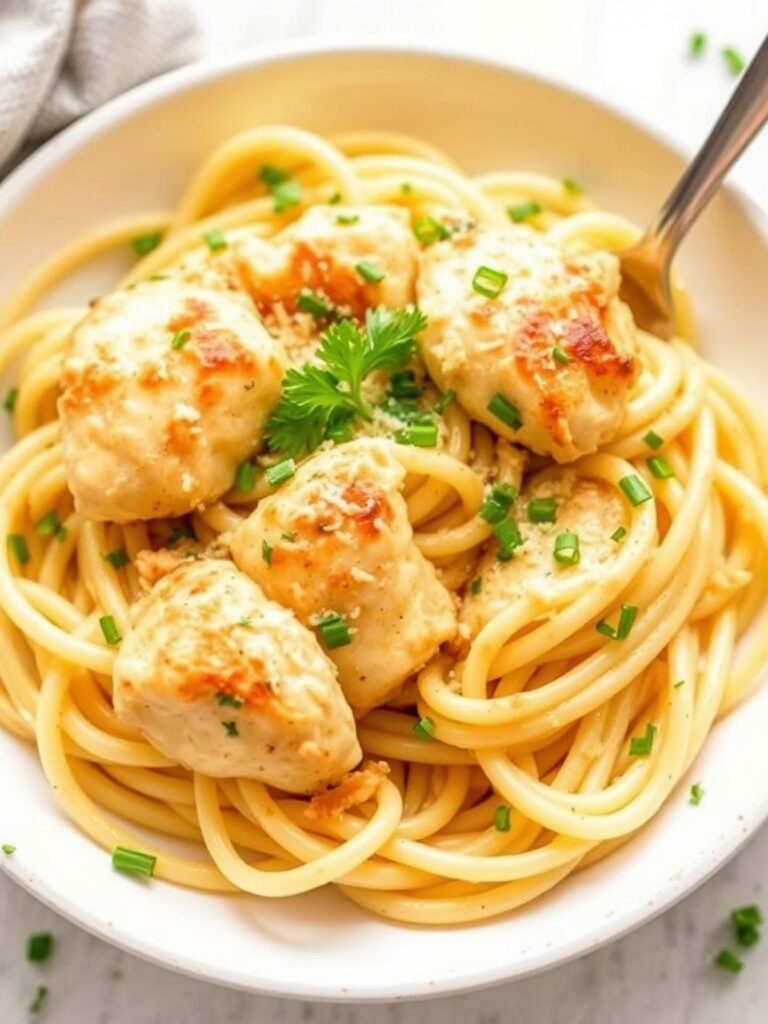 Easy Garlic Parmesan Chicken Pasta Recipe