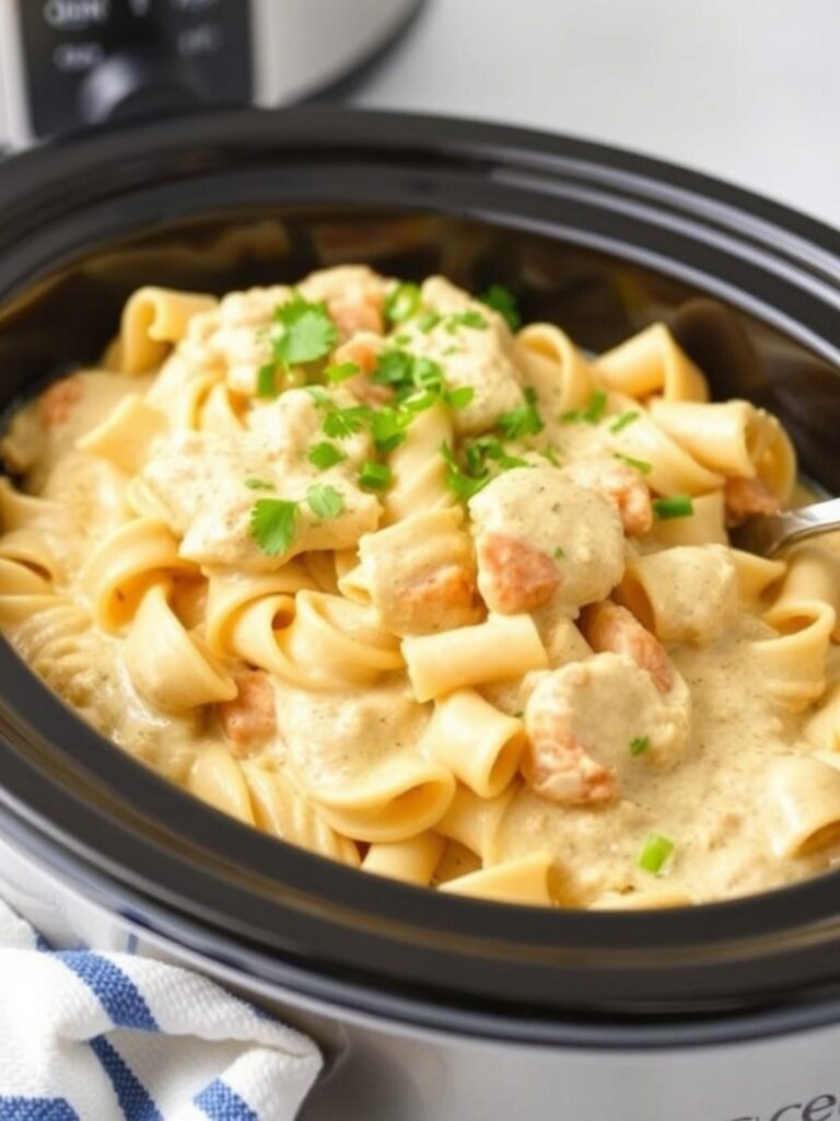 Crock Pot Creamy Cajun Chicken Pasta (Slow Cooker)