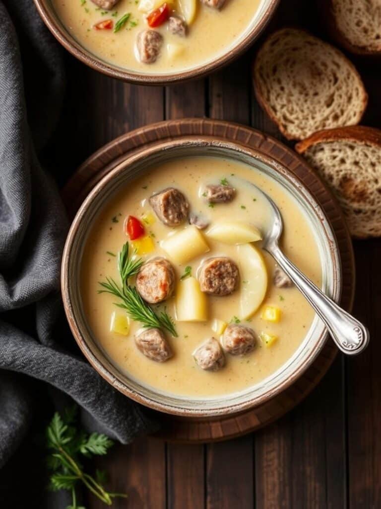 Creamy Sausage Potato Soup Recipe for Winter Dinner