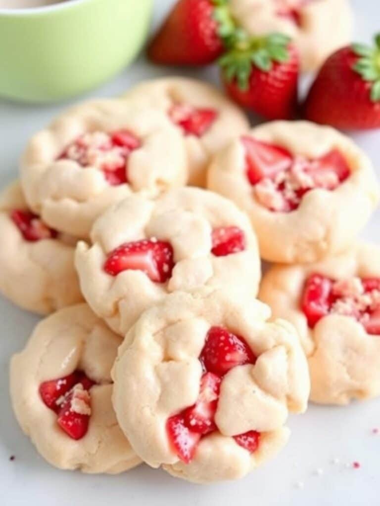 Strawberry Cheesecake Cookies (Easy)
