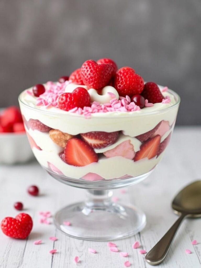 Easy Valentine Trifle (No Bake)