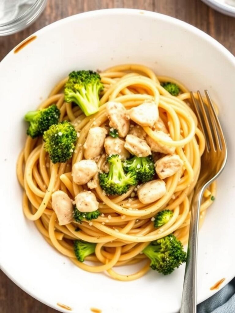 20 Minute Chicken Broccoli Pasta