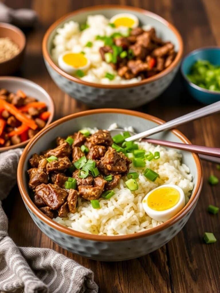 Quick Korean Beef Rice Bowls