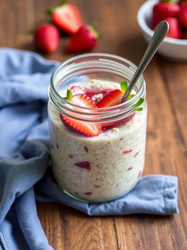 Quick Strawberry Overnight Oats