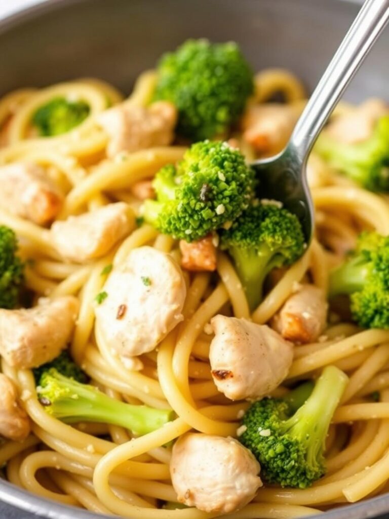 20 Minute Chicken Broccoli Pasta