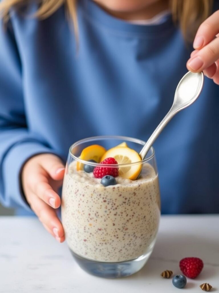 Toddler Chia Pudding : 5 min prep.