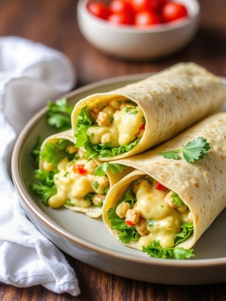 Cheesy Garlic Wraps : 10 minute lunch.
