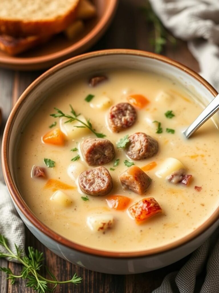Creamy Sausage Potato Soup Recipe for Winter Dinner