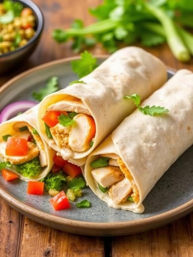 Chicken Mozzarella Wraps – Ready in Just 10 Mins