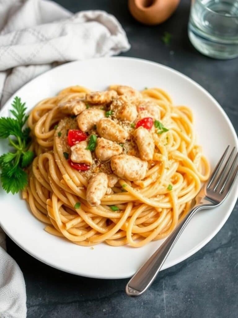 Garlic Chicken Pasta – Ready in 20 Minutes