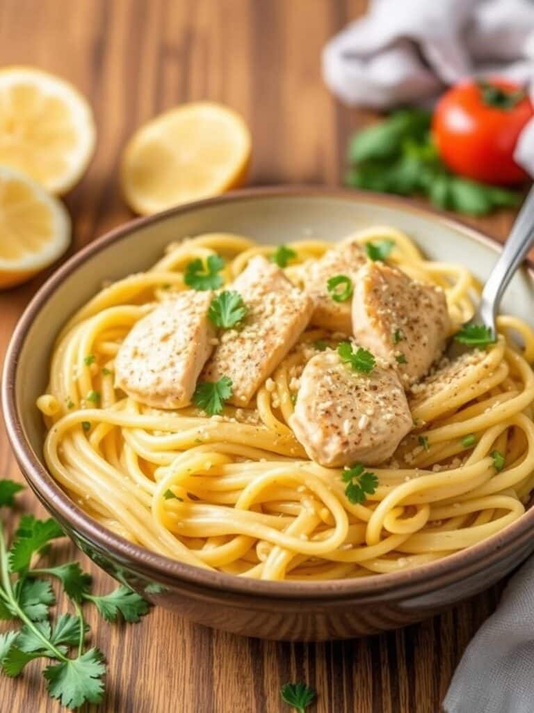 GARLIC PARMESAN CHICKEN PASTA – Healthy High Protein