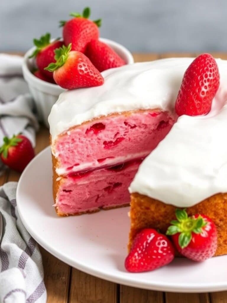MOIST FRESH STRAWBERRY CAKE – Simple & Delicious