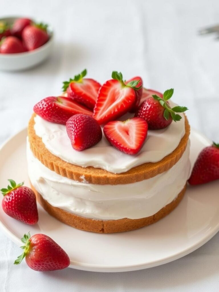 Fresh Strawberry Cake – Simple & Delicious