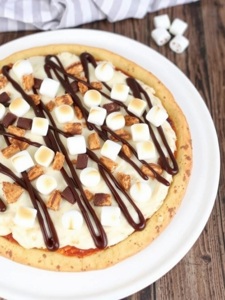 SMORES DESSERT PIZZA – Simple & Delicious
