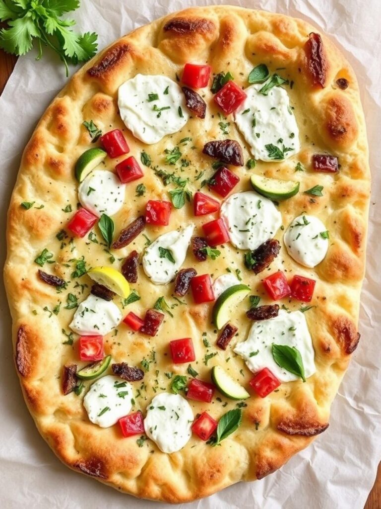 Easy Italian Herb Cottage Cheese Flatbread