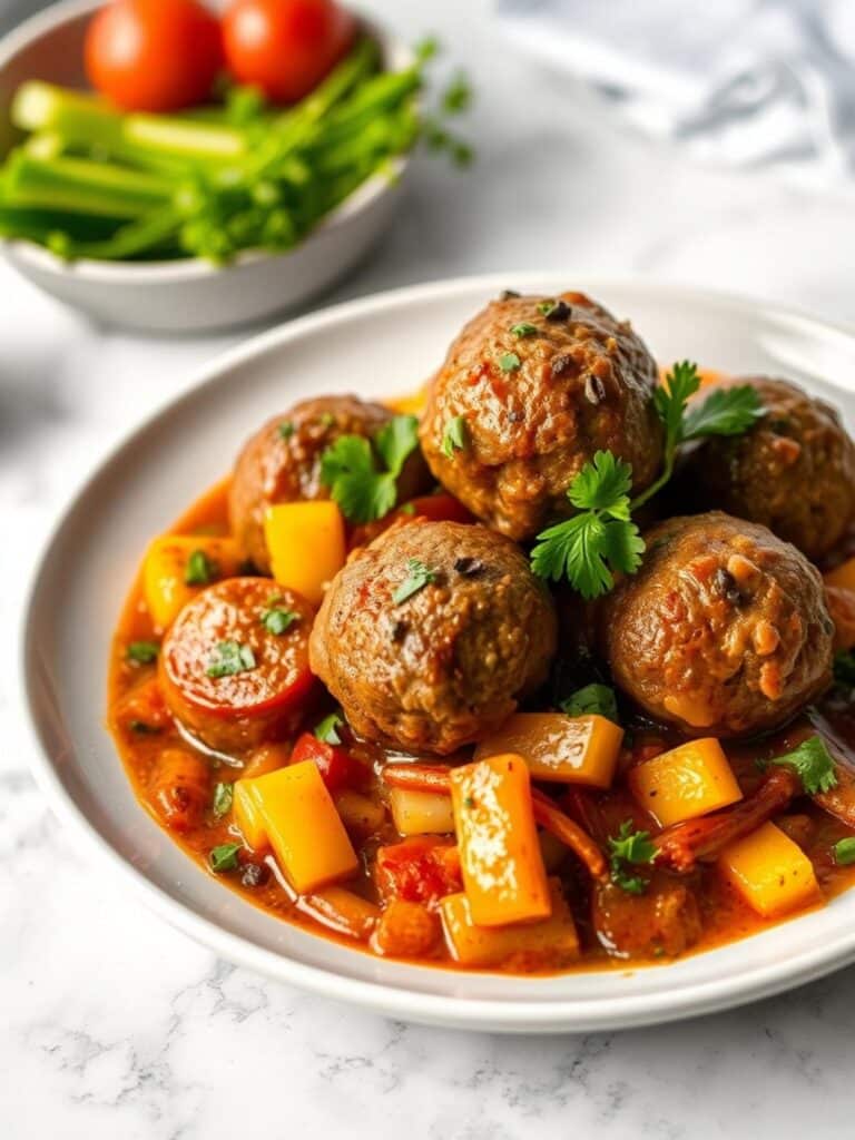 GREEK MEATBALL BOWL – Healthy & Nutritious