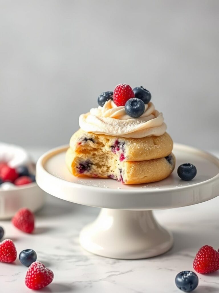 Lemon Blueberry Cookies With Soft Chewy Texture