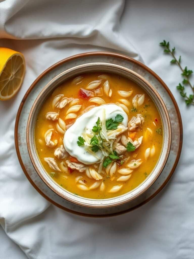 Lemon Chicken Orzo Soup With Bright Cozy Broth