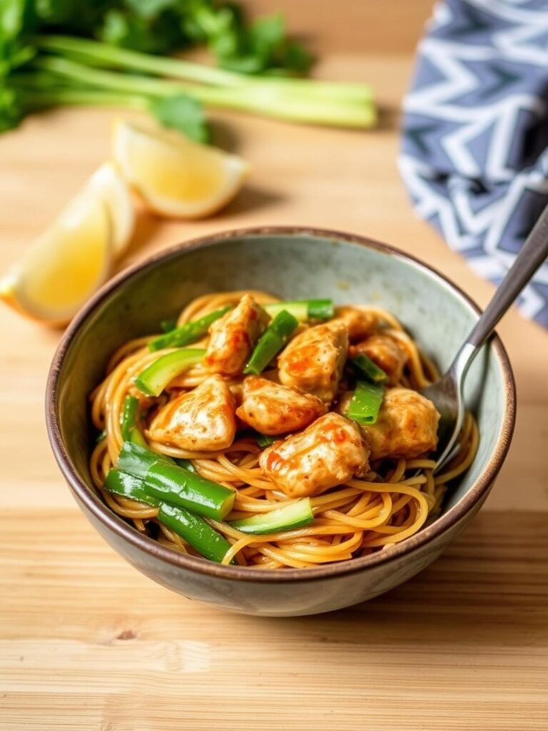 Sticky Garlic Chicken Noodles – Healthy & Nutritious