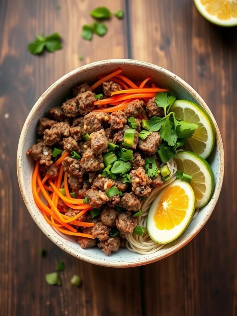 Asian Ground Beef Bowl – Healthy & Nutritious