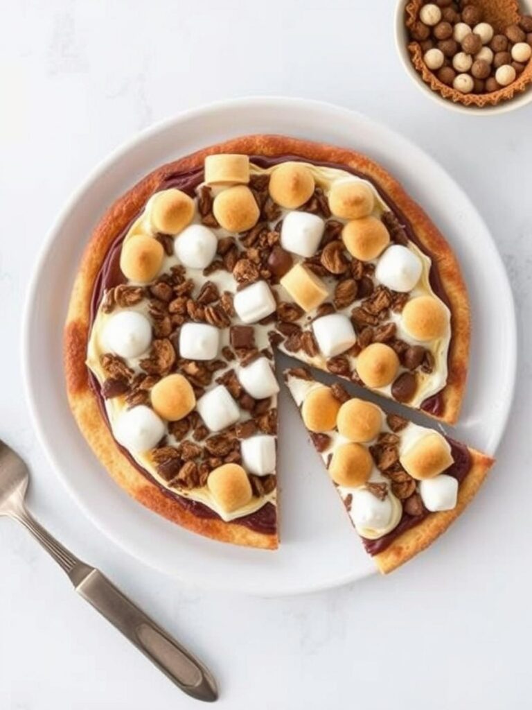 SMORES DESSERT PIZZA – Simple & Delicious