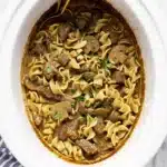 Slow Cooker Beef Stew Recipe 5 A comforting bowl of Slow Cooker Beef and Noodles.